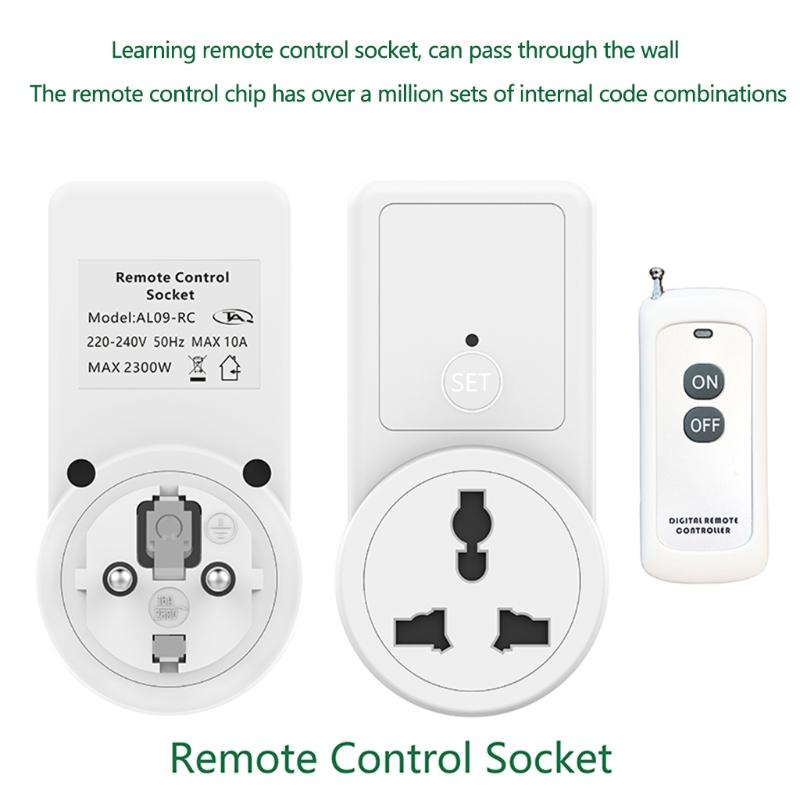 Remote Control Power Outlet Light Switch Plug for Smart Socket Eu Adapter Wireless On/Off Standard Europlug Home Lamp Ho