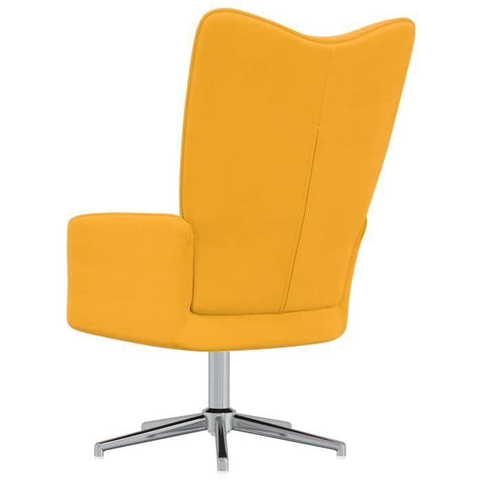 VidaXL Relaxation Chair Mustard Yellow Velvet