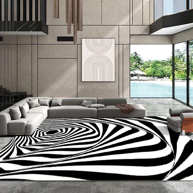 3D Illusion Area Rug – Stereoscopic Printed Carpet for Living Room, Optical Floor Mat, Home Decor Statement Piece