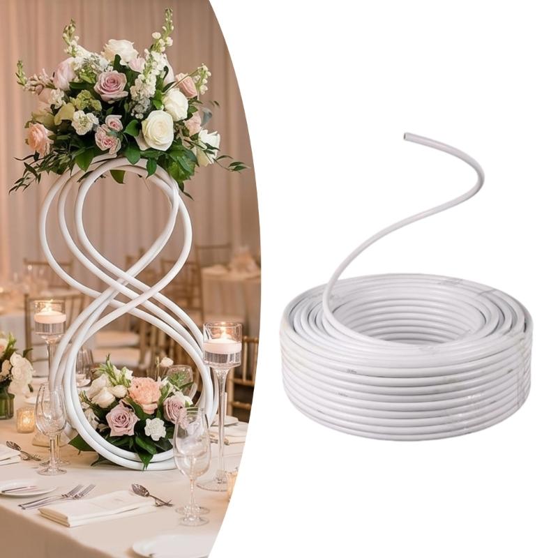 Tub PVC Flexibil Rulou de 16,4ft Țeavă Aluminiu Plastic Pentru Decorare Festival Aniversar Aranjament Flori Nuntă