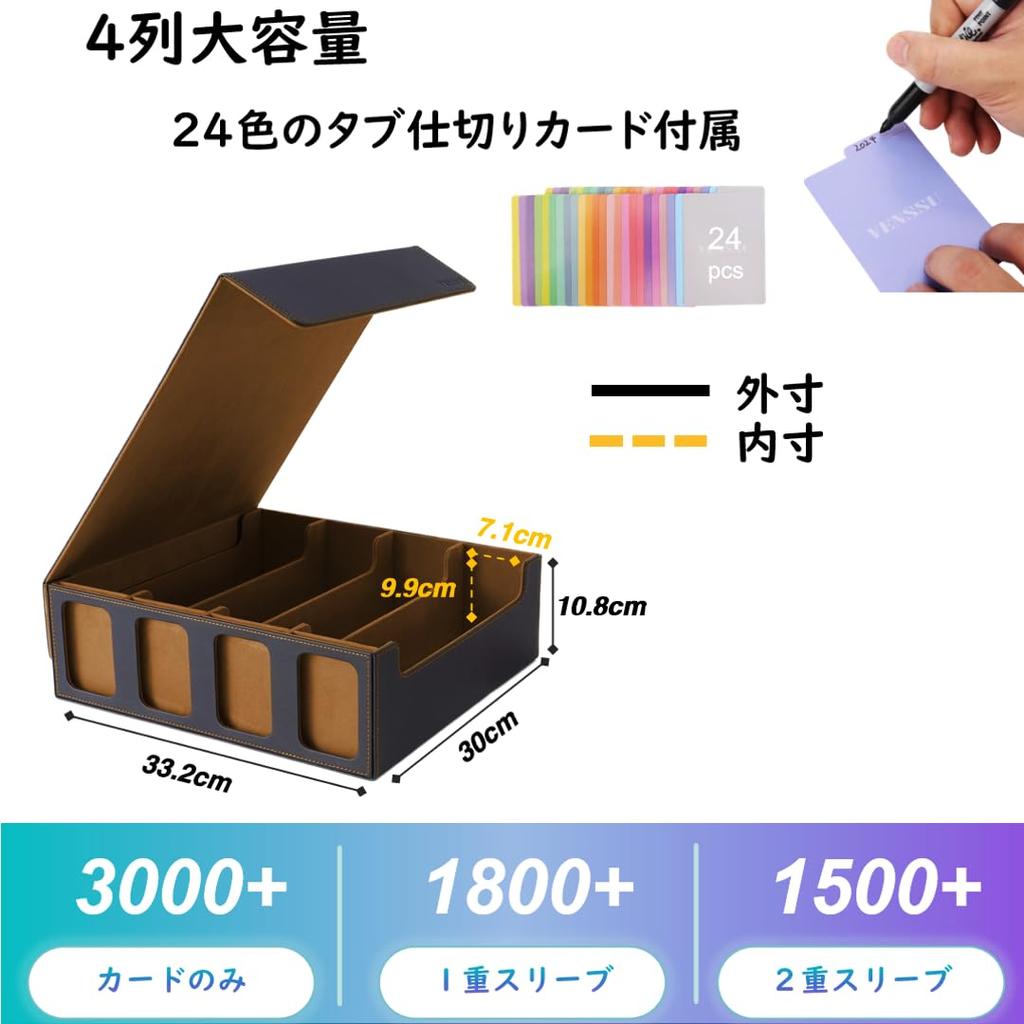 Carcasă pentru carduri de tranzacționare Cutie pentru carduri Cutie de depozitare Placă de separare a slotului de afișare cu opritor pentru carduri pentru a fi folosită pentru interiorul cardurilor MTG diverse 3000+ "Poate