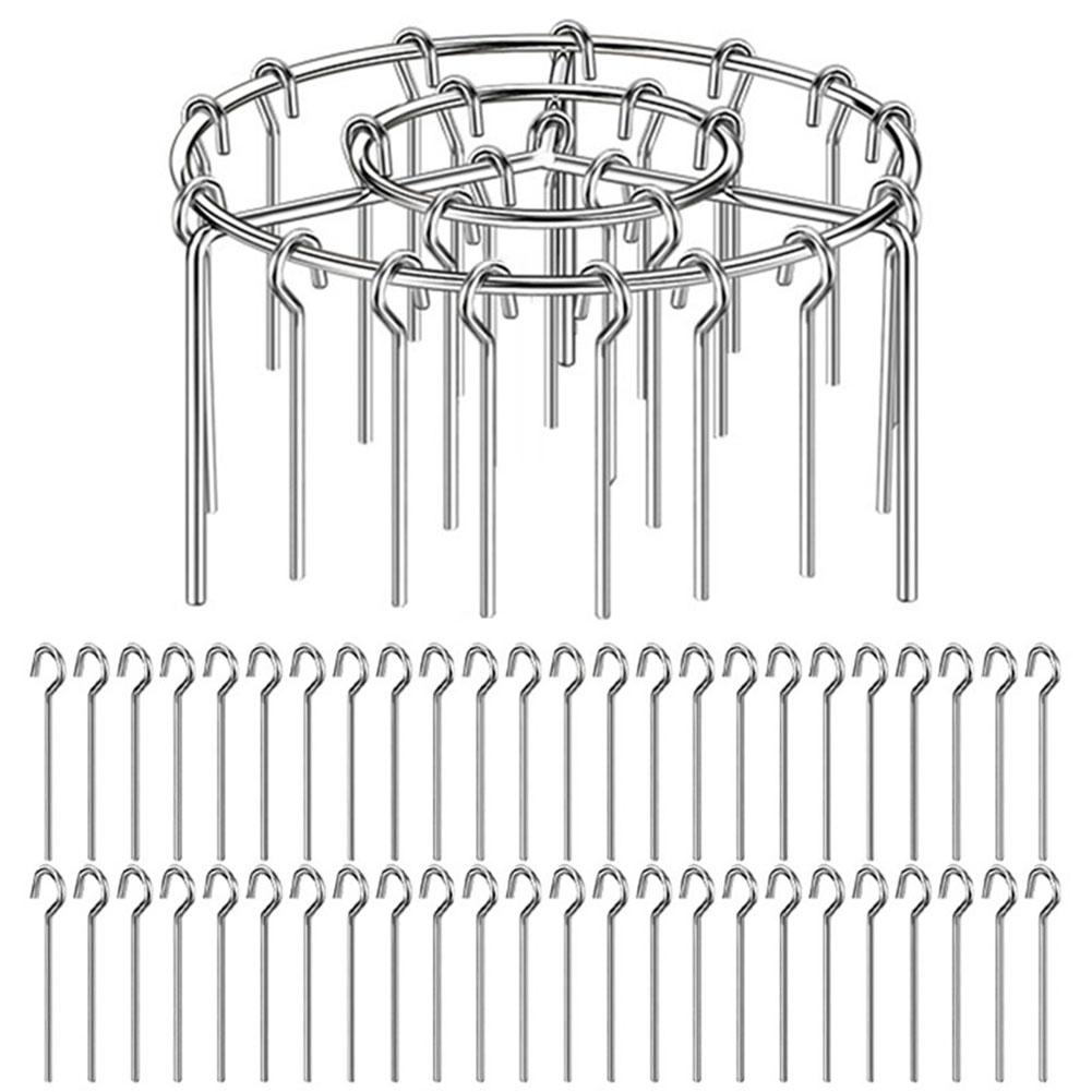 Air Fryer Special Grill Stainless Steel Round Hanging Skewer Rack 24/48 String Detachable Vertical Air Fryer Oven Barbecue Stand