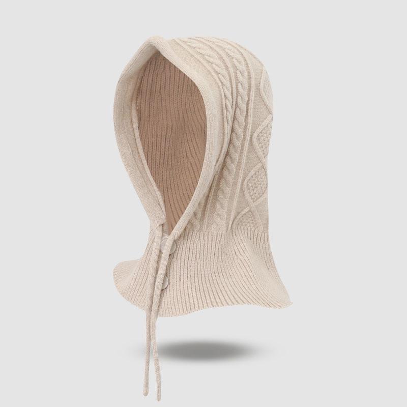 New Winter Twist Pattern Ski Beanie Hats Women Female Thick Warm Skullies Balaclava Gorros Outdoor Earflap Knit Hat