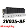 2V025-08 06 Pneumatic Solenoid Valve - 2 Way 2 Position Normally Closed NC 1/4 Port Air Control Valve 12V 24V 110V 220V AC DC