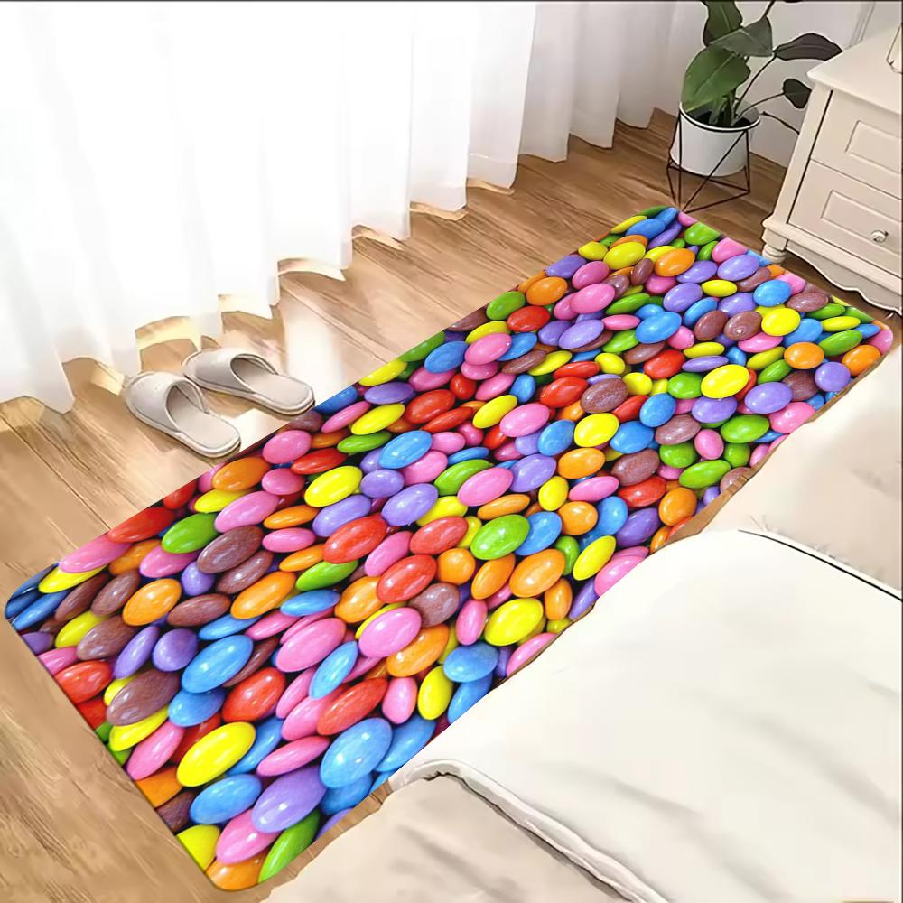 Children’s Educational Happy Life Playmat Rug Doormat Game Carpet for Bedroom Bathroom Playroom Fun Learning Floor Mat Safe Kids