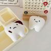 Soft Care for Teeth Pendant Cartoon Teeth Plush Keychain Creative   Dental Gift