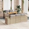 VidaXL Garden Lounge Set with Cushions 6 Pcs Beige Braided Resin 3327328