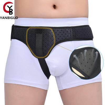 Yanbiguo Hernia Belt Truss For Men & Women Left/ Right Side Support Groin Pain With Compression Pads For Pre Or Post-Surgical