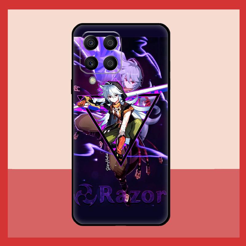Razor Genshin Impact Fanart Case For Samsung Galaxy M11 M31 M14 M34 M54 M12 M32 M52 M15 M13 M06 M16 M36 M56 M53 M35 M55