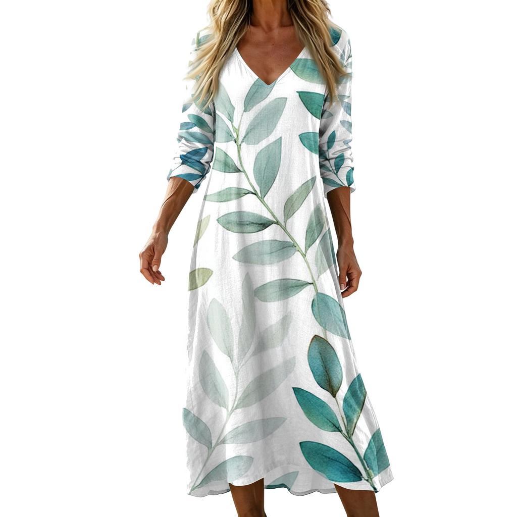 Lässiges lockeres Maxikleid für Damen für den Alltag