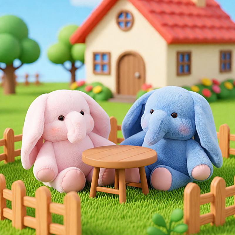 Cute Baby Elephant Plush Toy Soft Stuffed Elephant Cuddly Sleep Companion Pillow Comforting Plushies For Birthday Gift