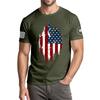 Men's Fashionable Casual Independence Day Printed Round Neck Short Sleeve T-Shirt Top