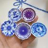 Simulated Blue White Porcelain Plates Butter Glue Resin Accessories DIY Baby House Decorations