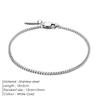 eManco Men's Adjustable Colorfast Stainless Steel Cuban Link Bracelet