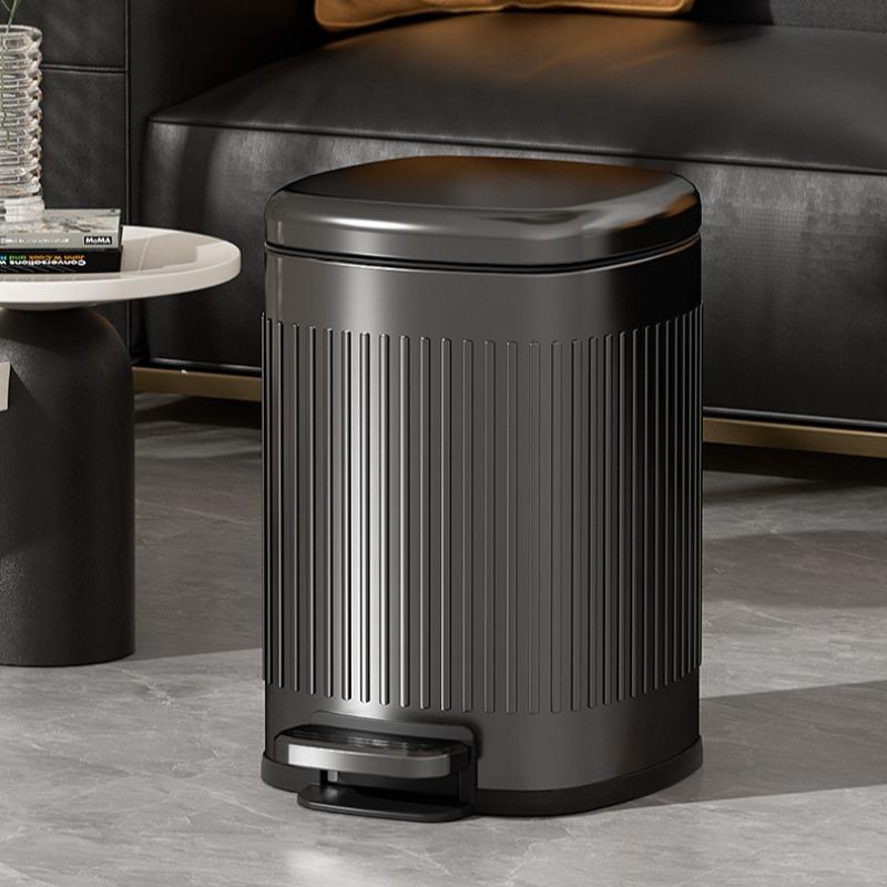 Pedal Trash Cans Stainless Steel Trash Bin Large Capacity Kitchen Litter Bins Luxury Rectangular Bathroom Dustbins with Lid