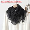 Women Scarf for Women Fashion Square Scarf Bohemian With Magnetic Buckle Casual Long Pleated Outings