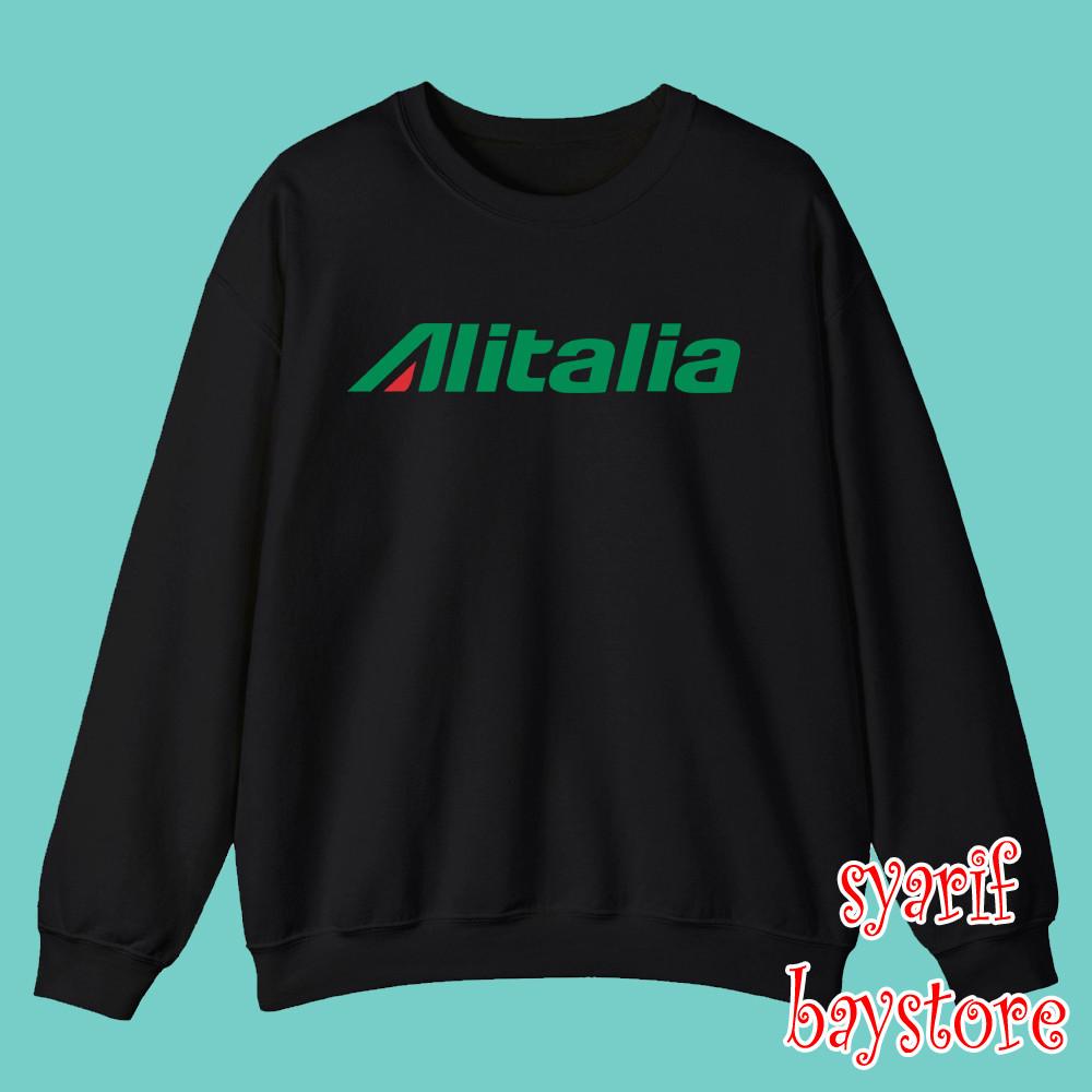 Alitalia Airlines Black Size S3XL Unisex T-Shirt XXXXL