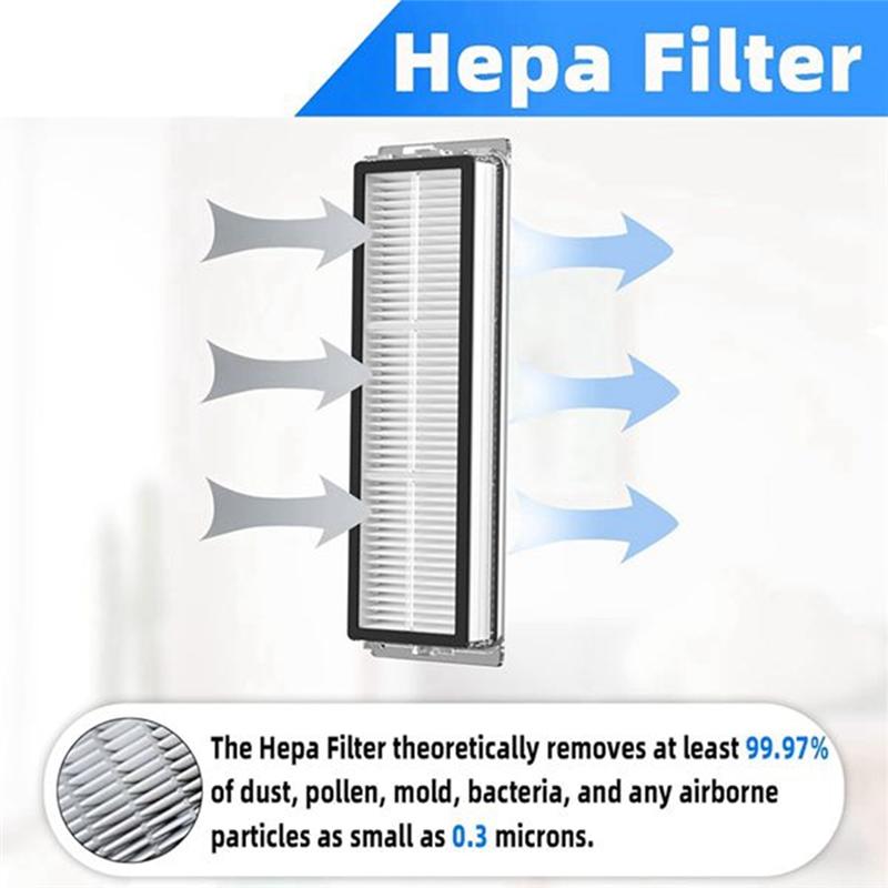 A65T-21PCS For Dreame D10s Plus / RLS6AD Robot Vacuum Cleaner Main Side Brushes Filter Mop Cloth Dust Bags Accessories Kit
