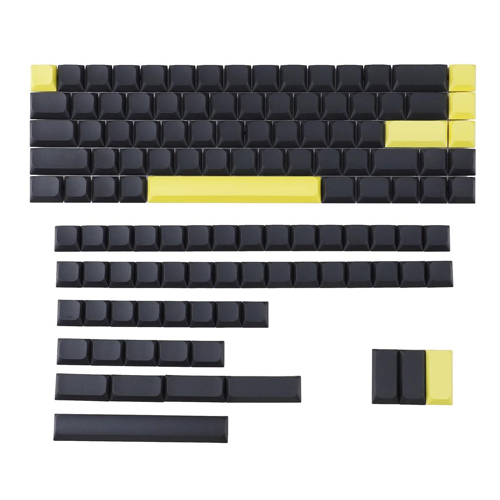 YMDK Gantelman 119 Ultra Slim MX Low Profile Blank PBT Keycaps for MX 61 64 68 75 84 87 96 108 Layout Mechanical Keyboard (Keycaps Only)
