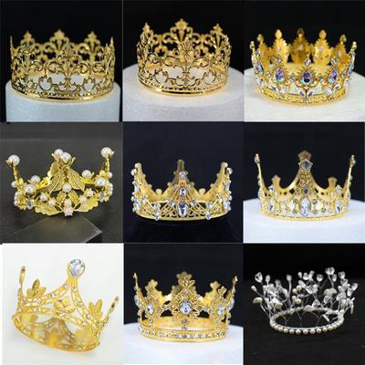 Gold Alloy Children's Birthday Cake Crown Decoration