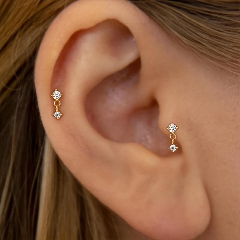 1Pair Korean Version of Simple and Versatile Light Luxury Fashion Stud Earrings золотой