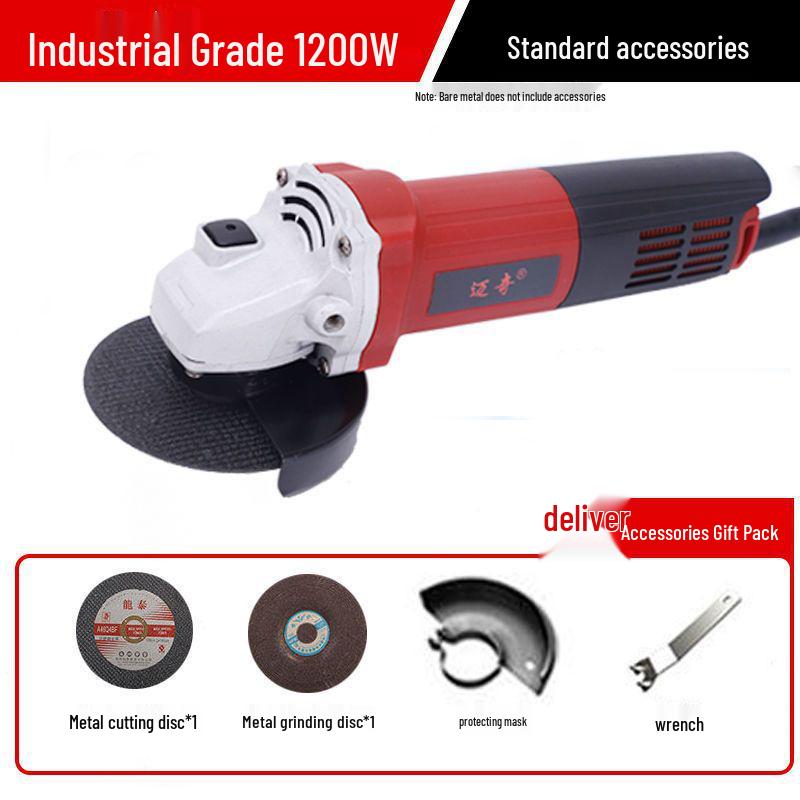 Multifunctional Electric Angle Grinder & Polisher: High-Power Handheld Grinding and Cutting Tool