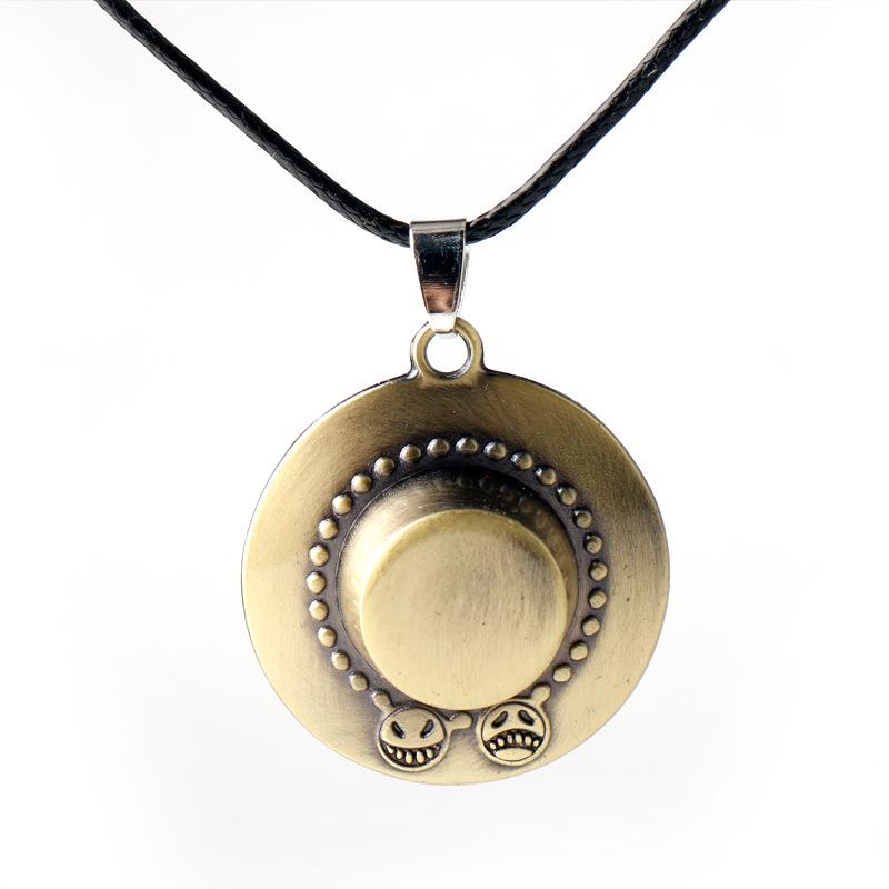 One Piece Necklace: Chopper, Ace & Luffy Straw Hat Pendant - In Stock