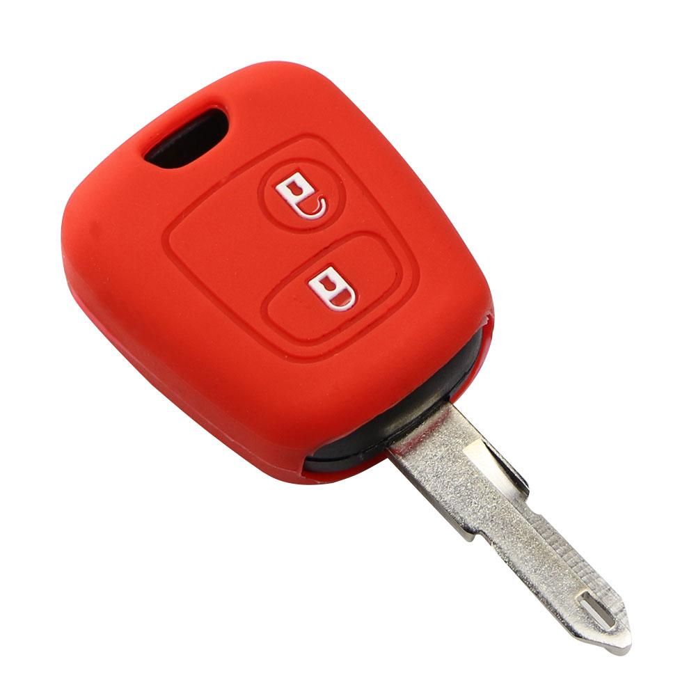 Pro Peugeot 107 206 307 207 408 pro Citroen C2 C3 C4 Berlingo Xsara Picasso pro Toyota Aygo Pouzdro na klíč s rovnou planžetou Silikonový kryt