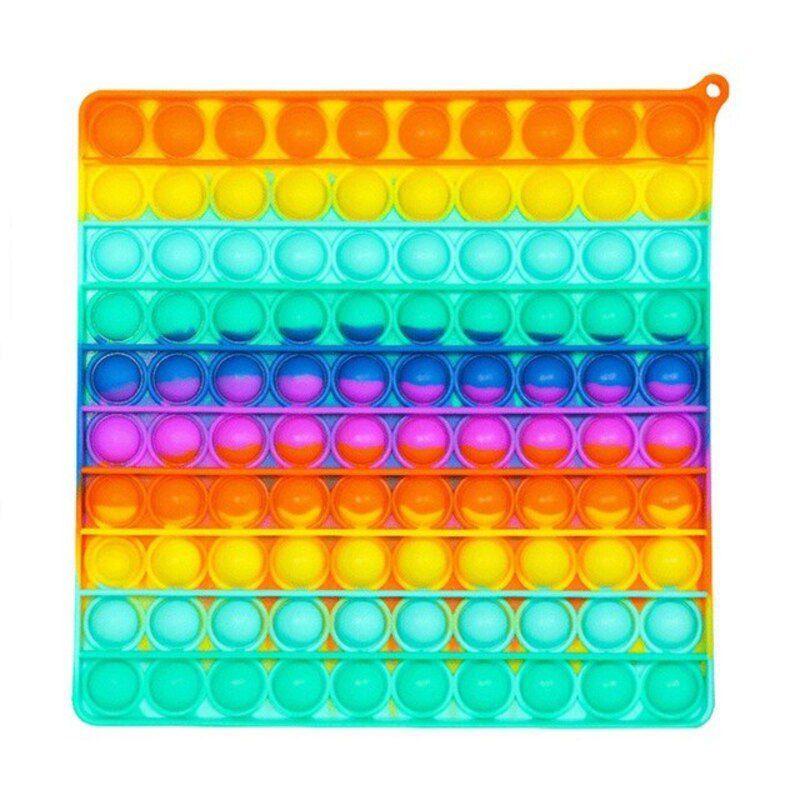 Big Pop It Fidget Toy Bunte Seifenblasen Sensorisches Quetschspielzeug Stressabbau für Kinder