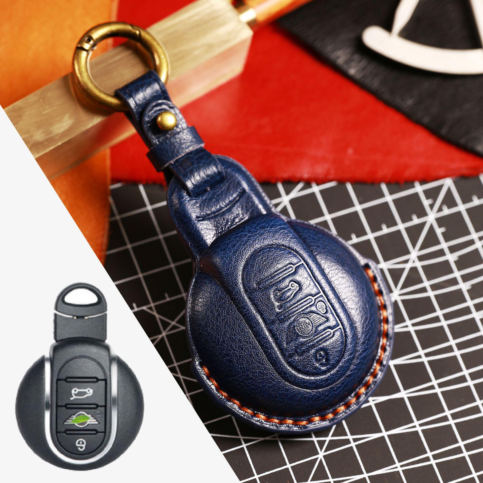 

Новый милый чехол для ключа BMW Mini - Стильный дизайн интернет-знаменитости синий