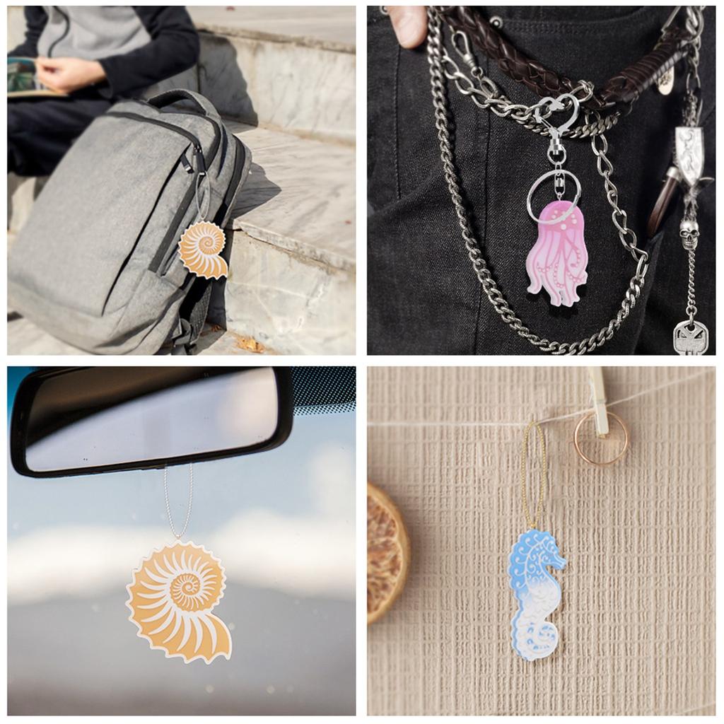 Silicone Pendant Mold Crafts Molds Marine Animal Shaped Keychain Moulds Silicone Material Gift for DIY Hand Making Lover