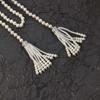 Exaggerate Pearl Beaded Necklace Charm Multilayer Necklace Temperament Sweater Chain  Girls
