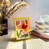 7inch Acrylic Picture Frame Colorful Postcard Display Stand with Wave Pattern Fashion Nordic Style Photo Frame Desktop Decor