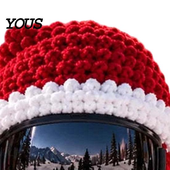 Passamontagna Termico Antivento per Sci 3D Lavorato a Maglia di Natale Maschera da Sci, Divertente Babbo Natale Elfo Pan di Zenzero Passamontagna, Maschera con Apertura per gli Occhi