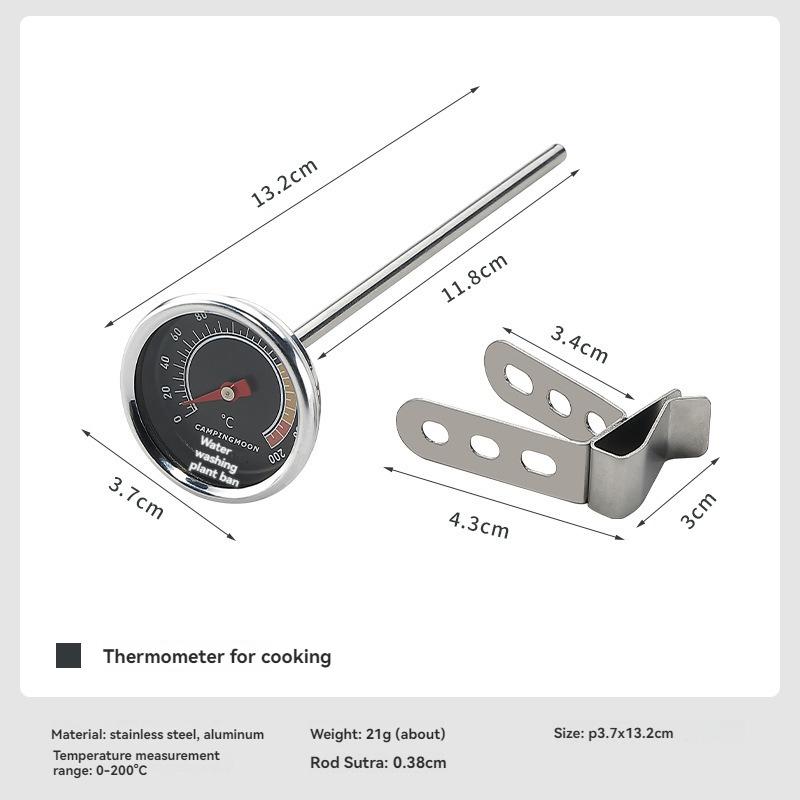 CAMPINGMOON WD-200 304 Stainless Steel Mechanical Soaking Milk Water Temperature Baking Precision Food Thermometer