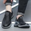 Spring New Casual Leather Shoes Breathable Shoes Soft Sole Soft Surface Board Shoes Driving Shoes Doudou Shoes