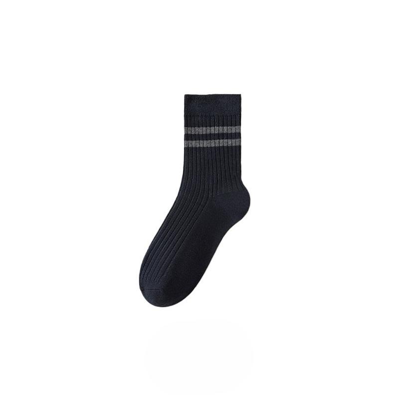 Men Spring and Autumn Leisure All Match Pure Cotton Anti Pilling Comfortable Boneless Tube Socks