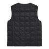 TAION Button Inner Down Size XL Men's V-Neck Vest, Black, TAION-001,