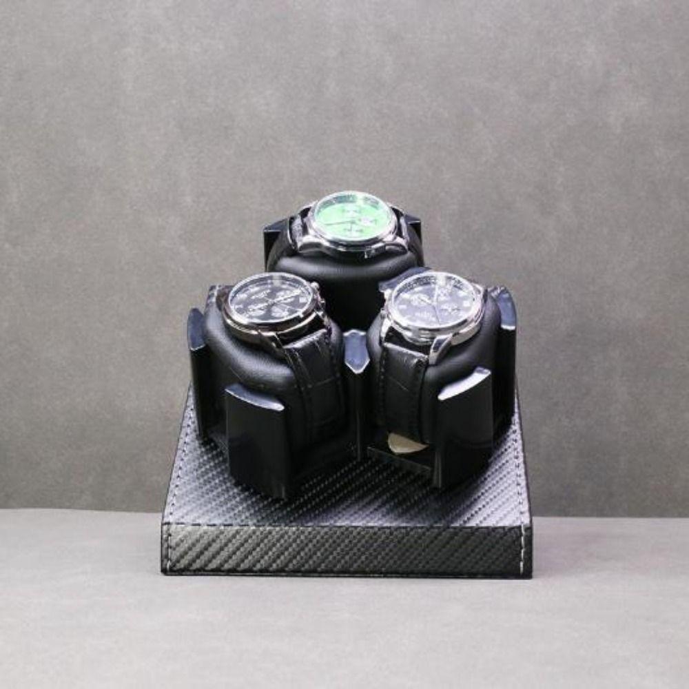 Black Bi-directional Rotation Carbon Fiber Watch Storage Display Automatic Watch Winder