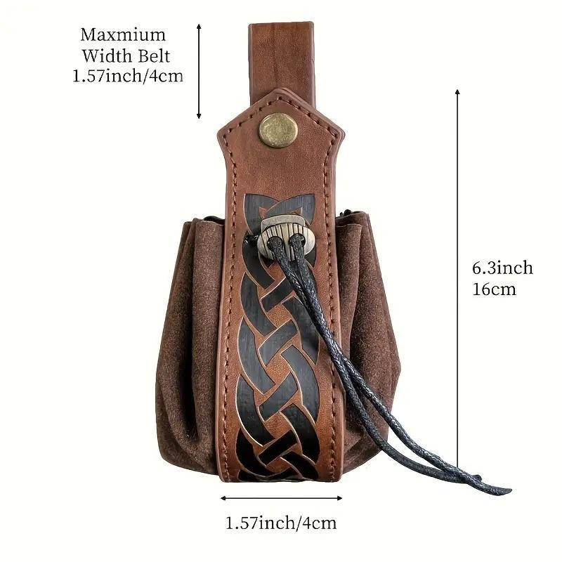 Cosplay Medieval Retro Belt Renaissance Waist Bag Viking Knight Skirt Clip Keychain Halloween Role-playing Prop