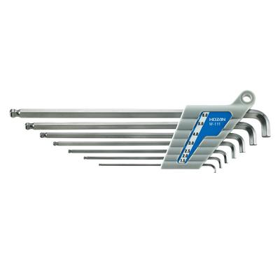 Ball Point Wrench Short Neck Hex Flat Set, 7-Piece Set, Keys, 1.5/2/2.5/3/4/5/6mm Sizes, W-111