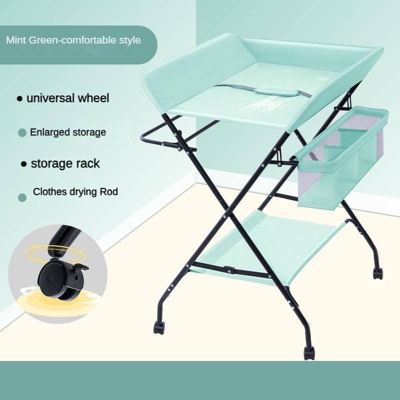 

Height Adjustable Baby Diapers Changing Table Foldable Multifunctional 0-3 Years Old Newborn Care Diaper Nursing Table