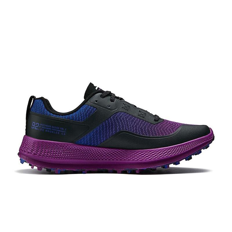 Skechers Go Run Comode Versatili Basse Casual Scarpe da Corsa Sneakers Donna Viola Blu 172077-BKMT