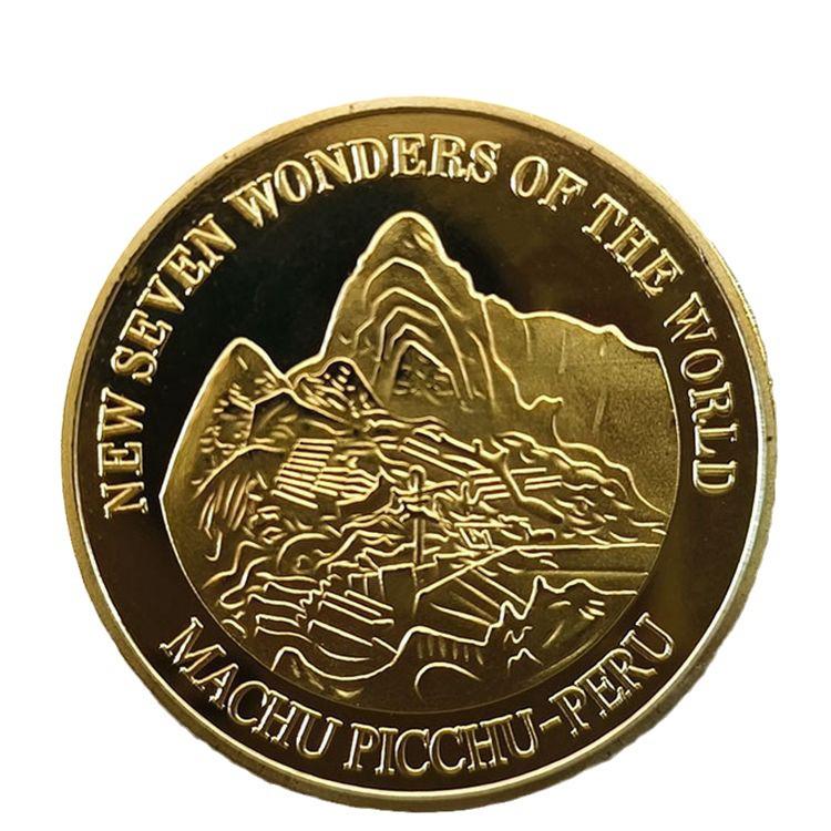 Seven Wonders Medals: Great Wall, Pyramid, Taj Mahal Commemorative Coins