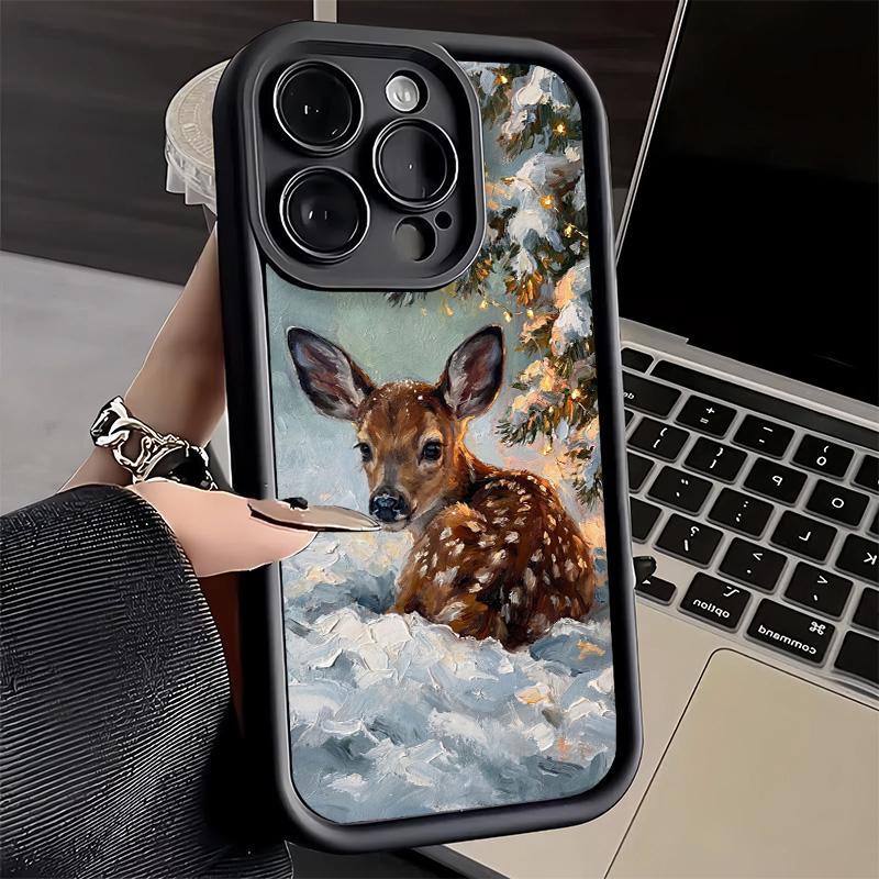 Phone Case for iPhone 17 Air 16E 15 16 Pro Max Sika Deer Elk Animal Cover 14 Plus 13 12 Mini Soft Shell Silicone Fundas