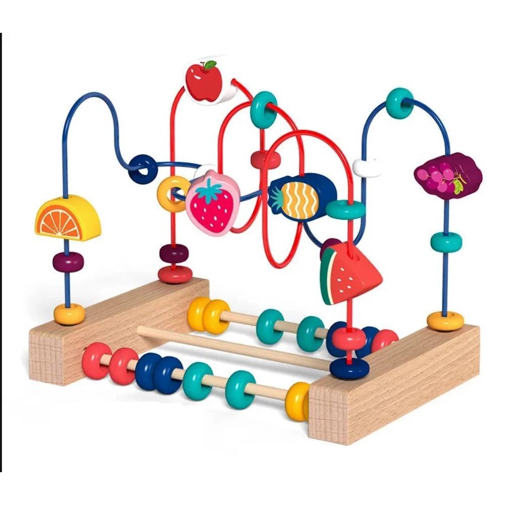 Montessori Wooden Rattles For Baby Crib Toys Baby Rattle Educational Musical Wooden Toys Children Development Games Wood Puzzles