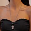 Crystal Cross Necklace Rhinestone Cross Pendant Vintage Cross Choker Chain  Girls