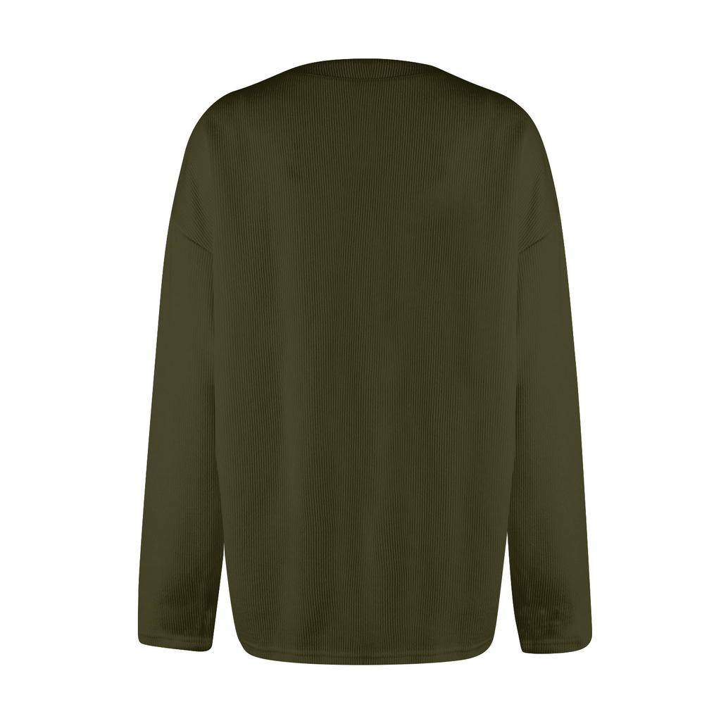 Damemote ensfarget langermet strikket cardigan-jakke med knapp