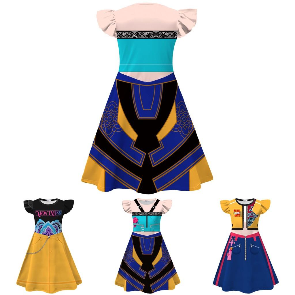 Kpop Demon Hunters Girl Dress With Cartoon Pleated Fabric For Children 110-160cm