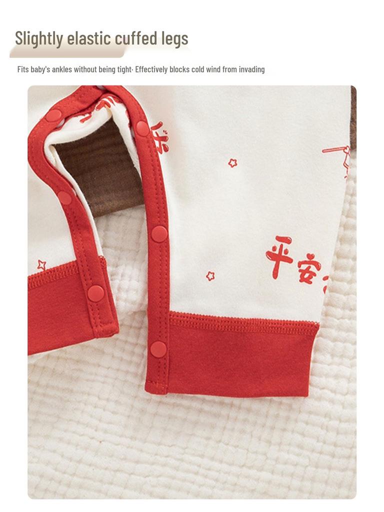 Newborn Festive Romper: Winter Baby Gift, 100-Day Celebration, Class A Baby Clothes